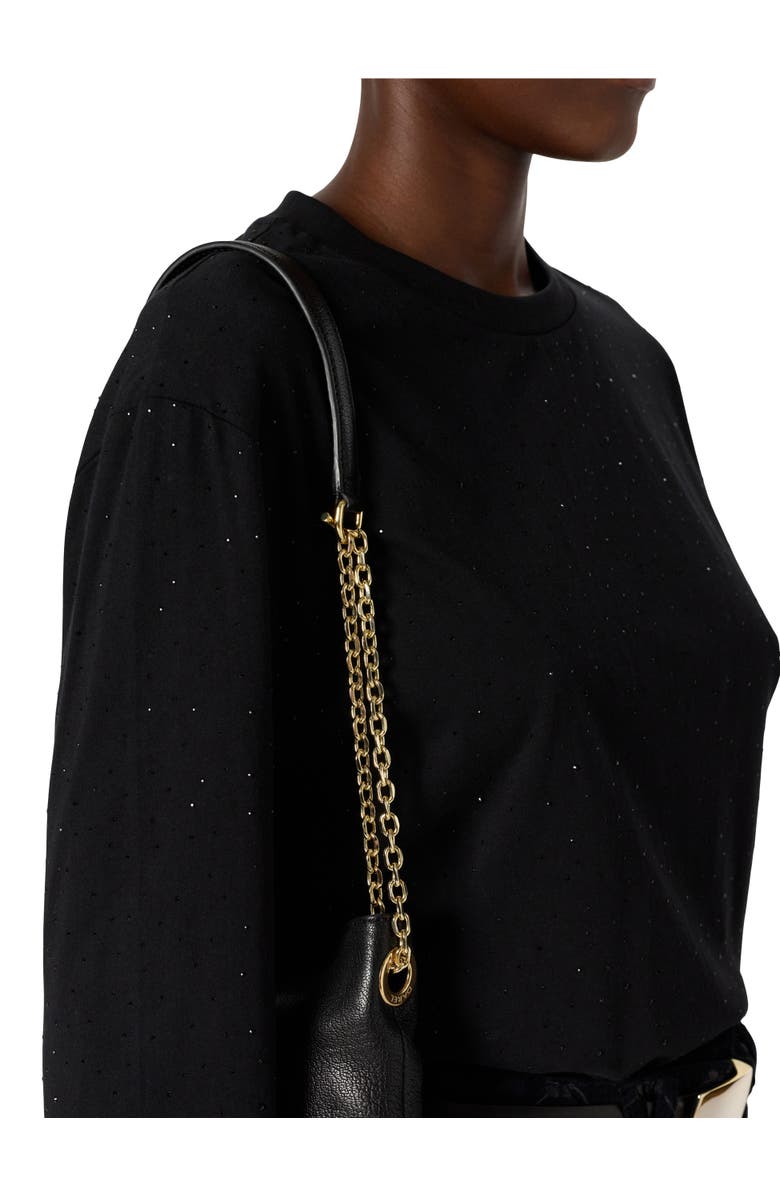 GERARD DAREL Hermine Relaxed Long Sleeve Top, Alternate, color, Black