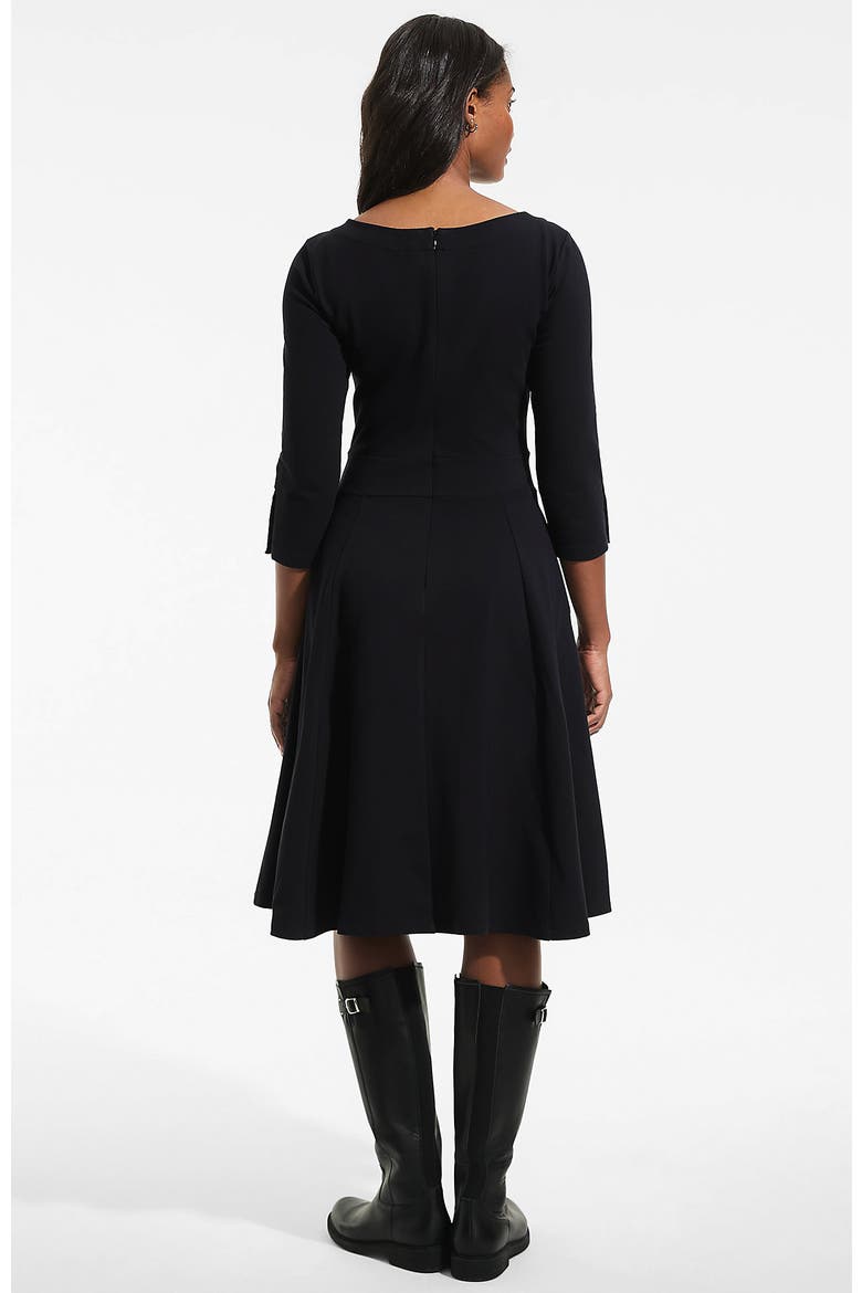 Starfish 3/4 Sleeve Dress, Alternate, color, Black