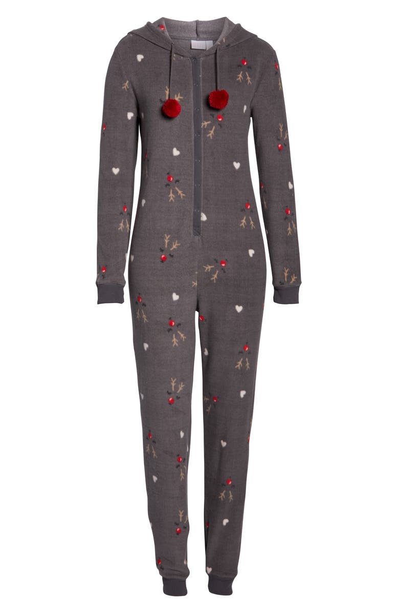 Make + Model Hooded Pajama Jumpsuit, Alternate, color, 