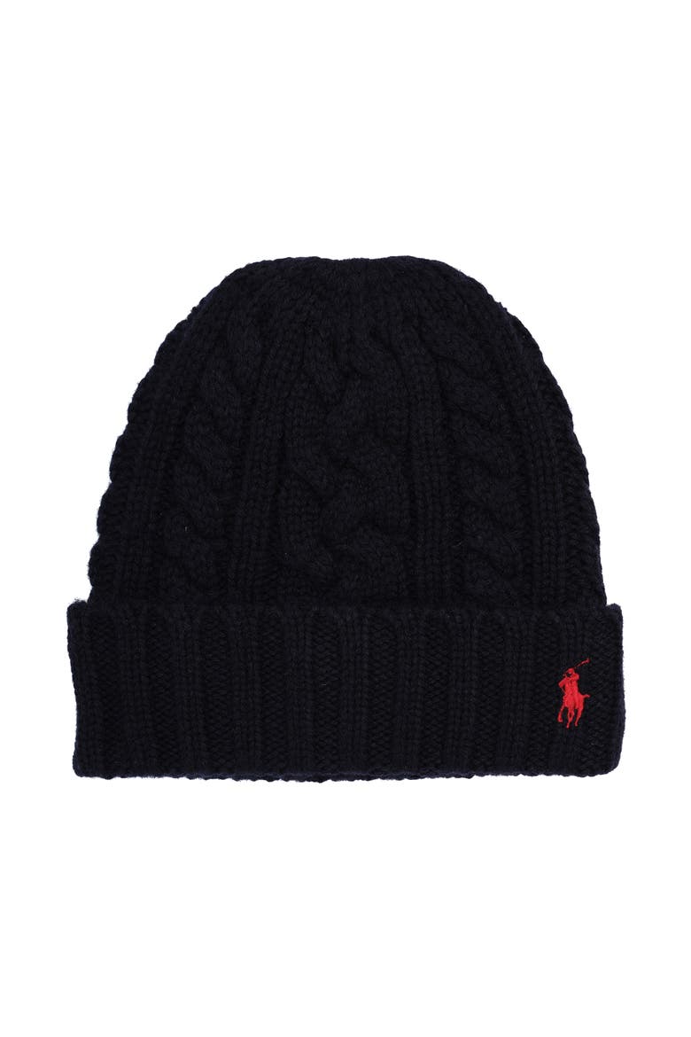 Recycled Cable Beanie, Main, color, Collection Navy