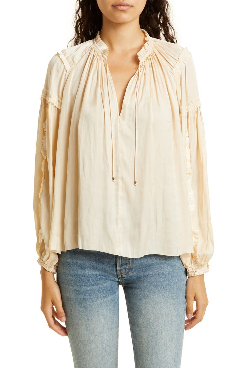 Ulla Johnson Maeve Ruffle Blouse, Main, color,