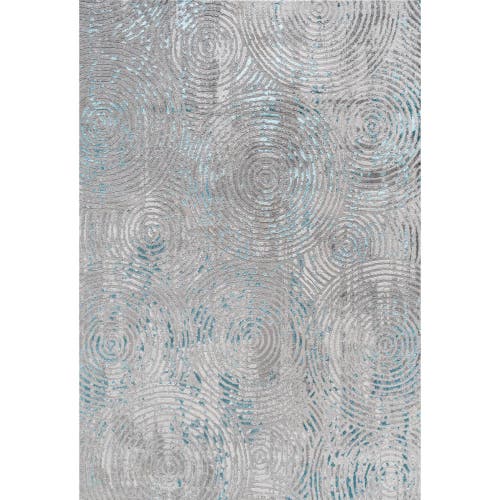 Jonathan Y Timeworn Modern Abstract Area Rug In Gray/turquoise