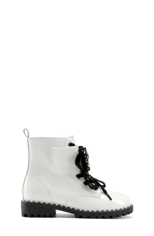 Kurt Geiger London Kids' Kensington Combat Boot In White