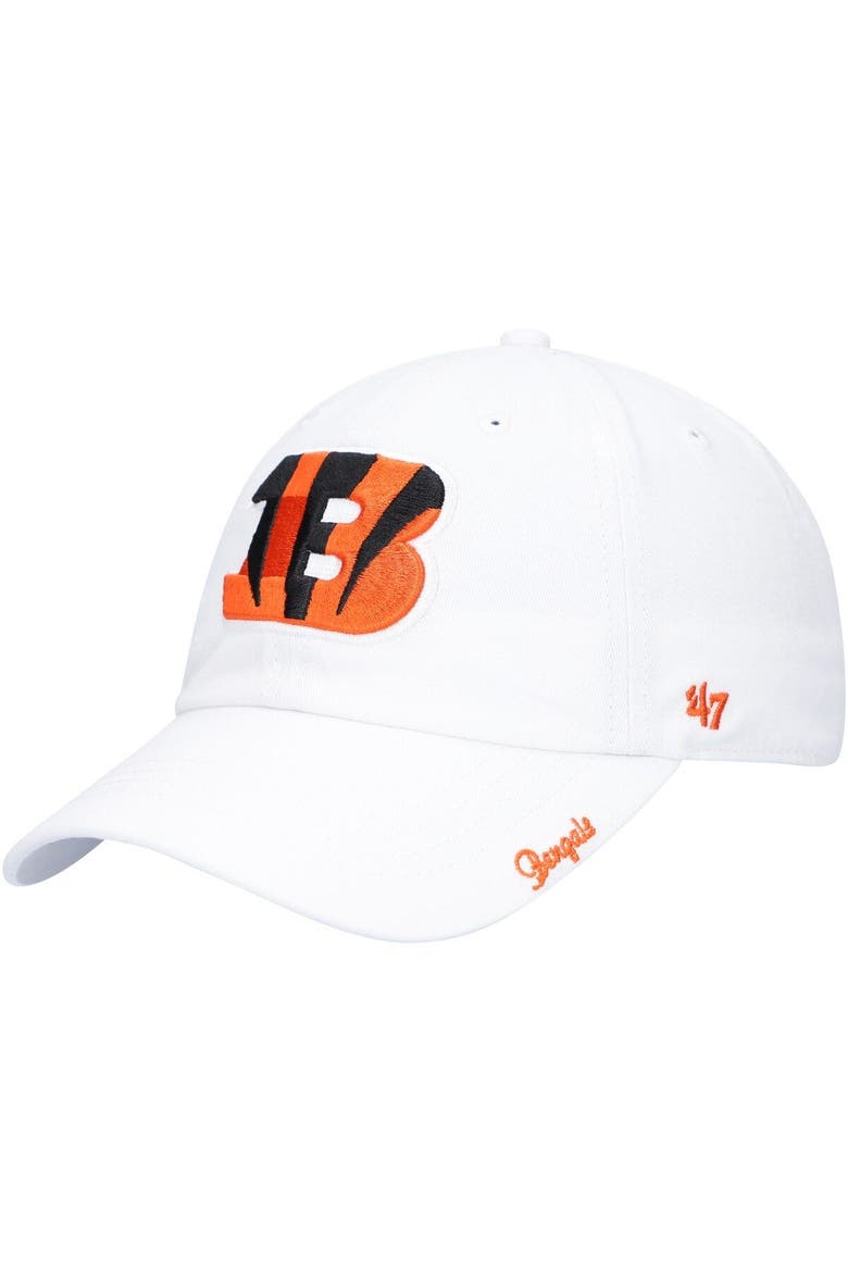 Women's '47 White Cincinnati Bengals Team Miata Clean Up Adjustable Hat, Main, color, White