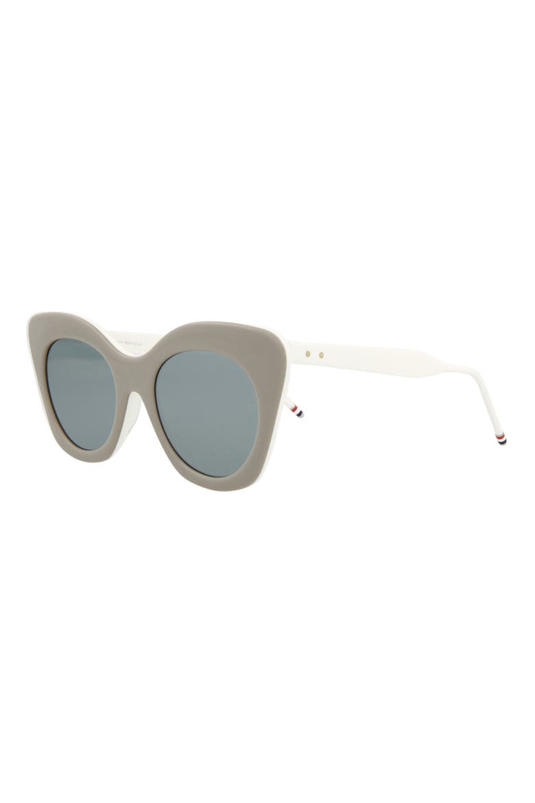 52mm Cat Eye Sunglasses, Alternate, color, GREY WHITE