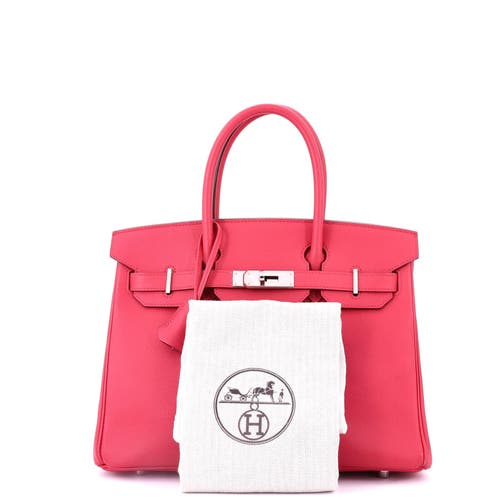 Pre-owned Hermes Hermes Birkin Handbag Pink Epsom With Palladium Hardware 30 In Pink