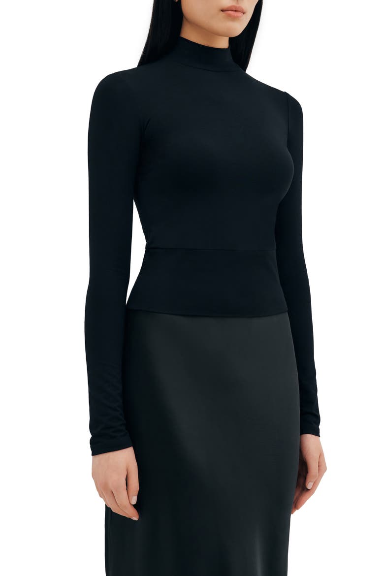 Shanghai Long Sleeve Tunic, Alternate, color, BLACK