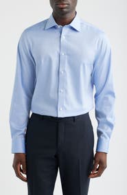 Hickey Freeman Modern Fit Pima Cotton Dress Shirt