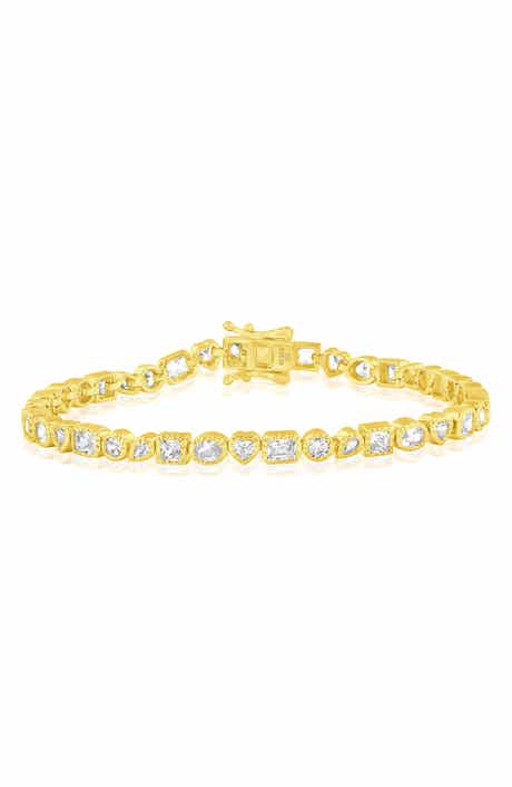Multi-Shaped Cubic Zirconia Bracelet