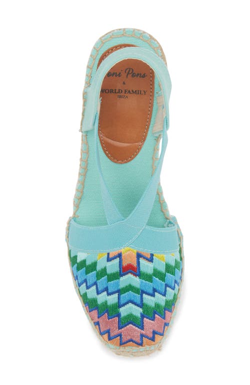 Toni Pons Gardenia Embroidered Espadrille Wedge In Rainbow