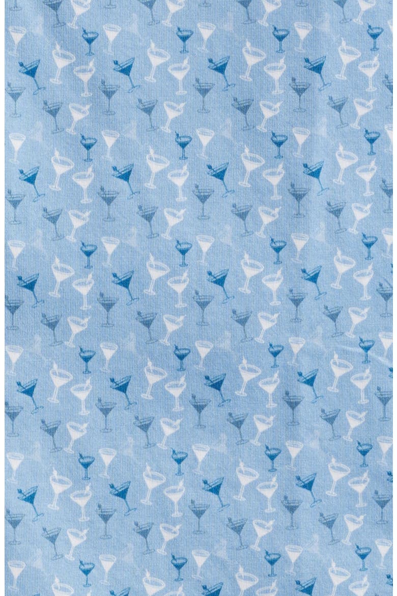 James OoohCotton® Martini Print Button-Up Shirt, Alternate, color, AIR BLUE