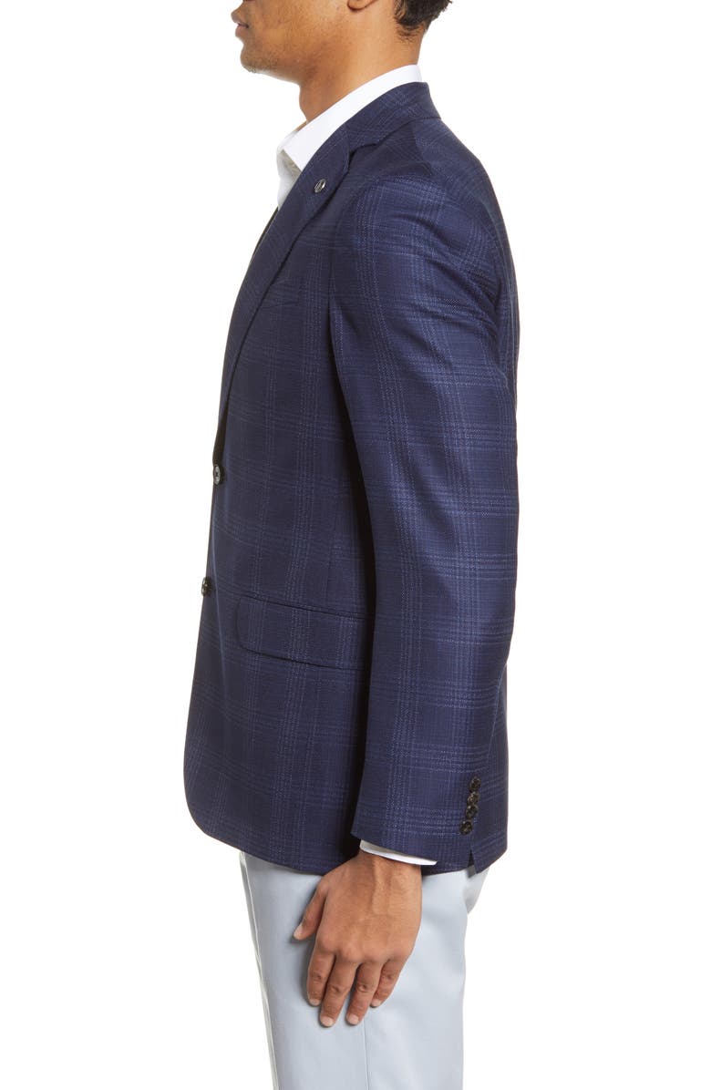 Ted Baker London Karl Trim Fit Plaid Wool Travel Sport Coat, Alternate, color, 