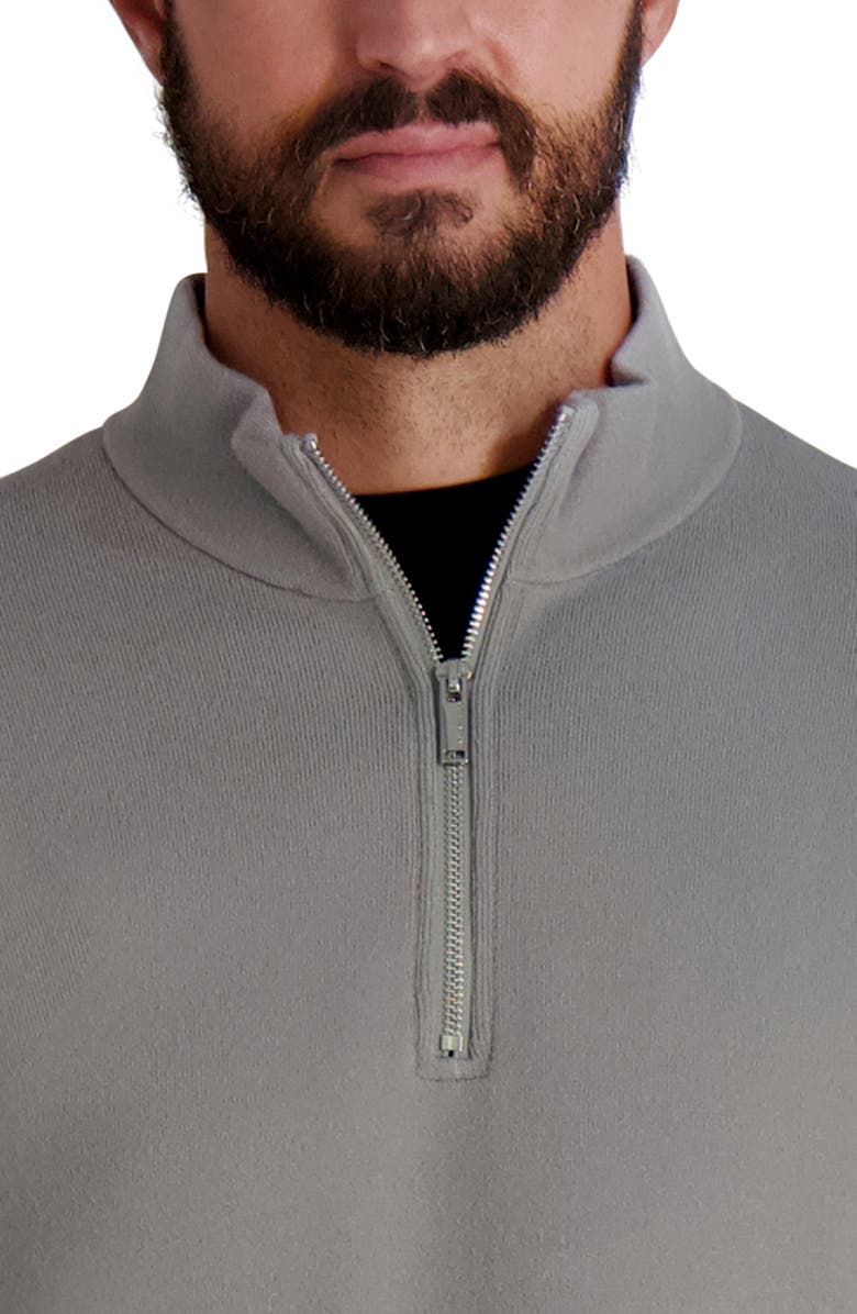 KARL LAGERFELD PARIS Quarter Zip Pullover, Alternate, color, Grey