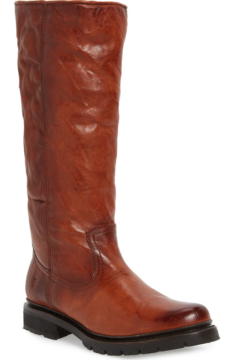 Frye Vanessa Genuine Shearling Lined Knee High Boot, Main, color,