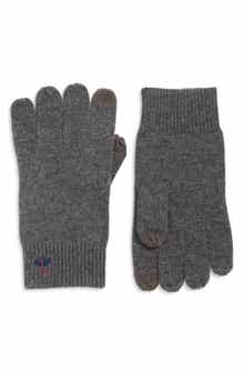 Brooks Brothers Wool Blend Rib Knit Gloves