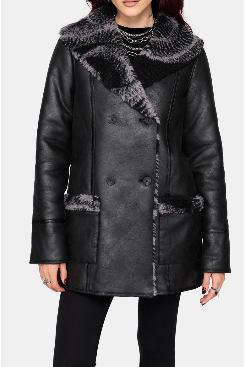 Paleo Snake Reversible Coat, Alternate, color, Black