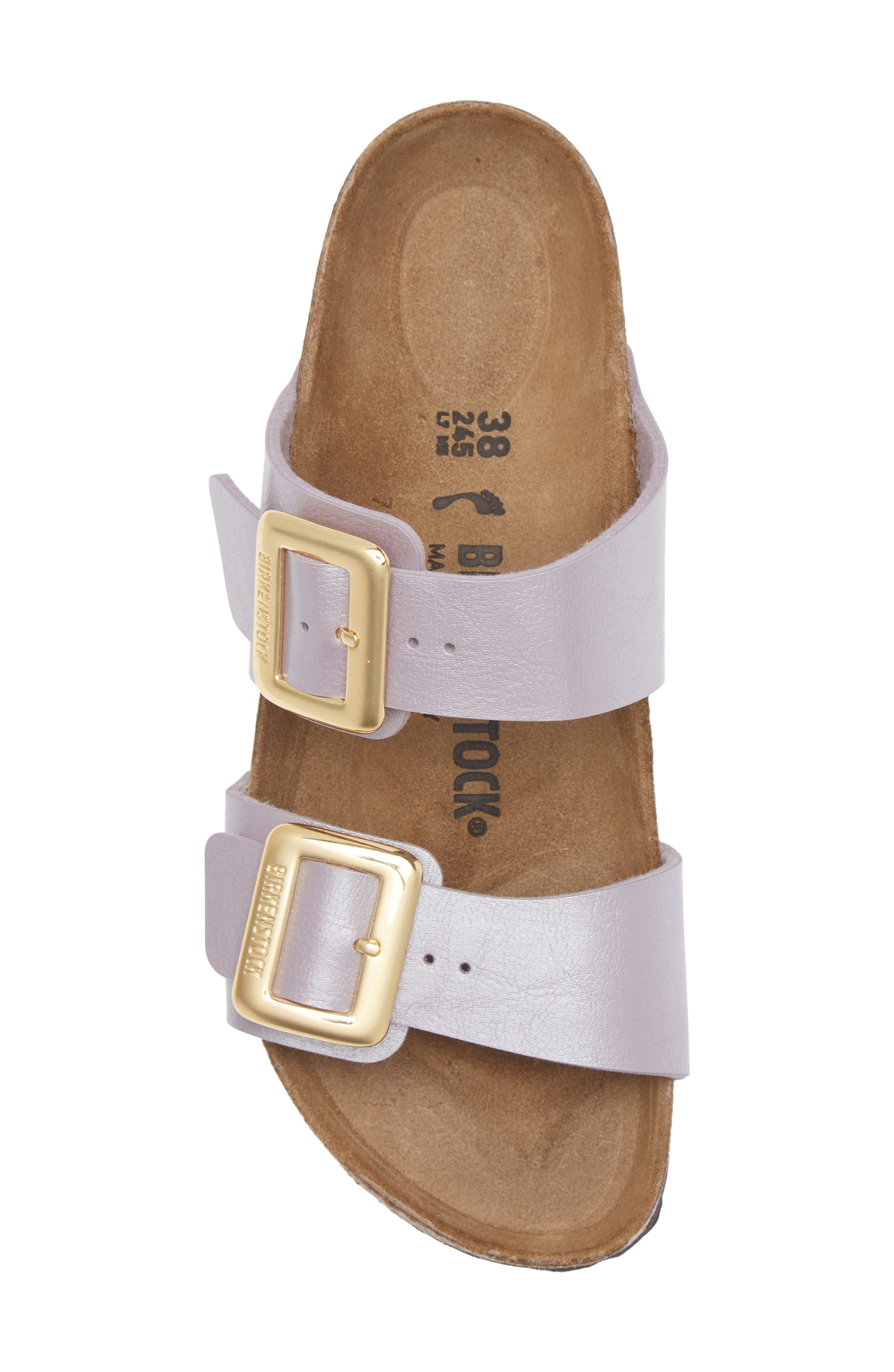 Birkenstock Sydney Luxe Buckle Slide Sandal, Alternate, color, Orchid