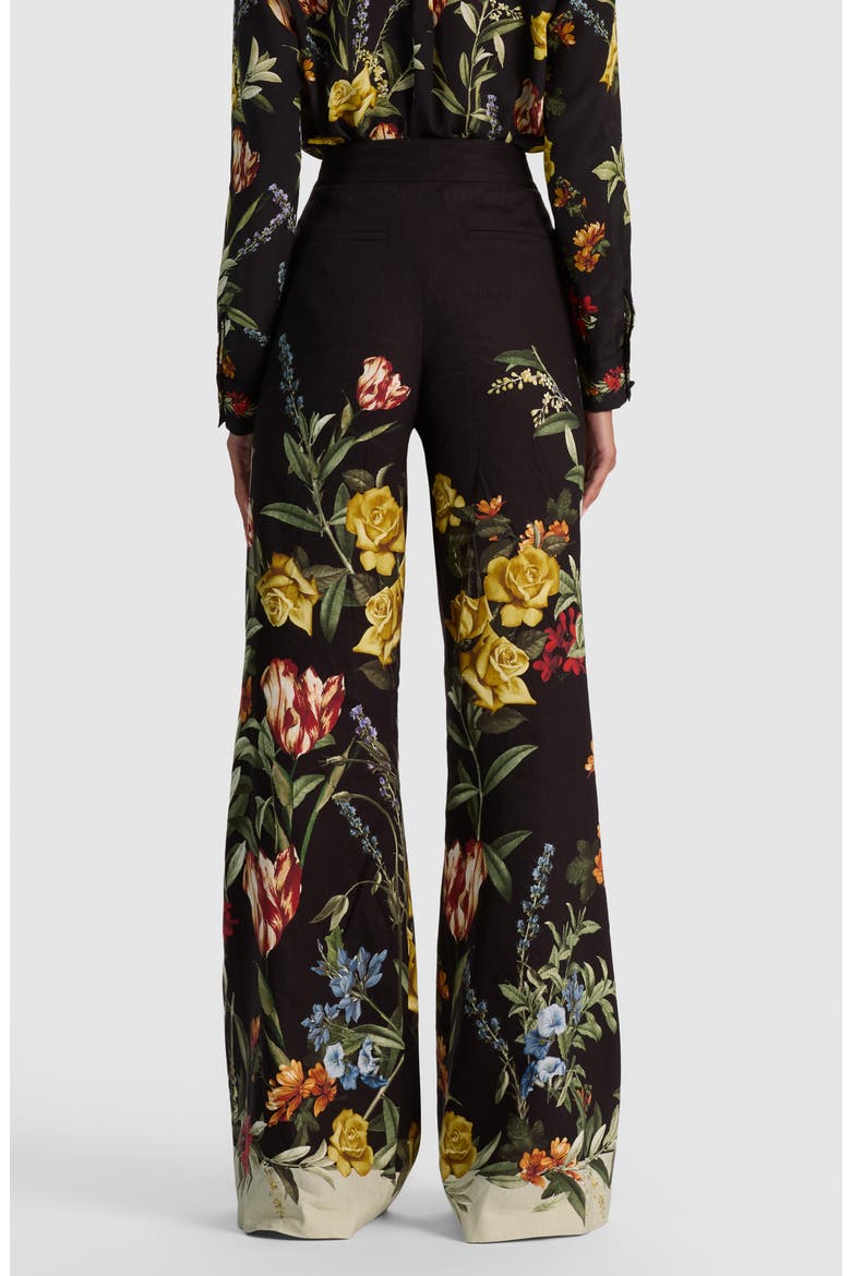 Dylan High Waist Wide Leg Pants, Alternate, color, DESERT SPRIGS BLACK