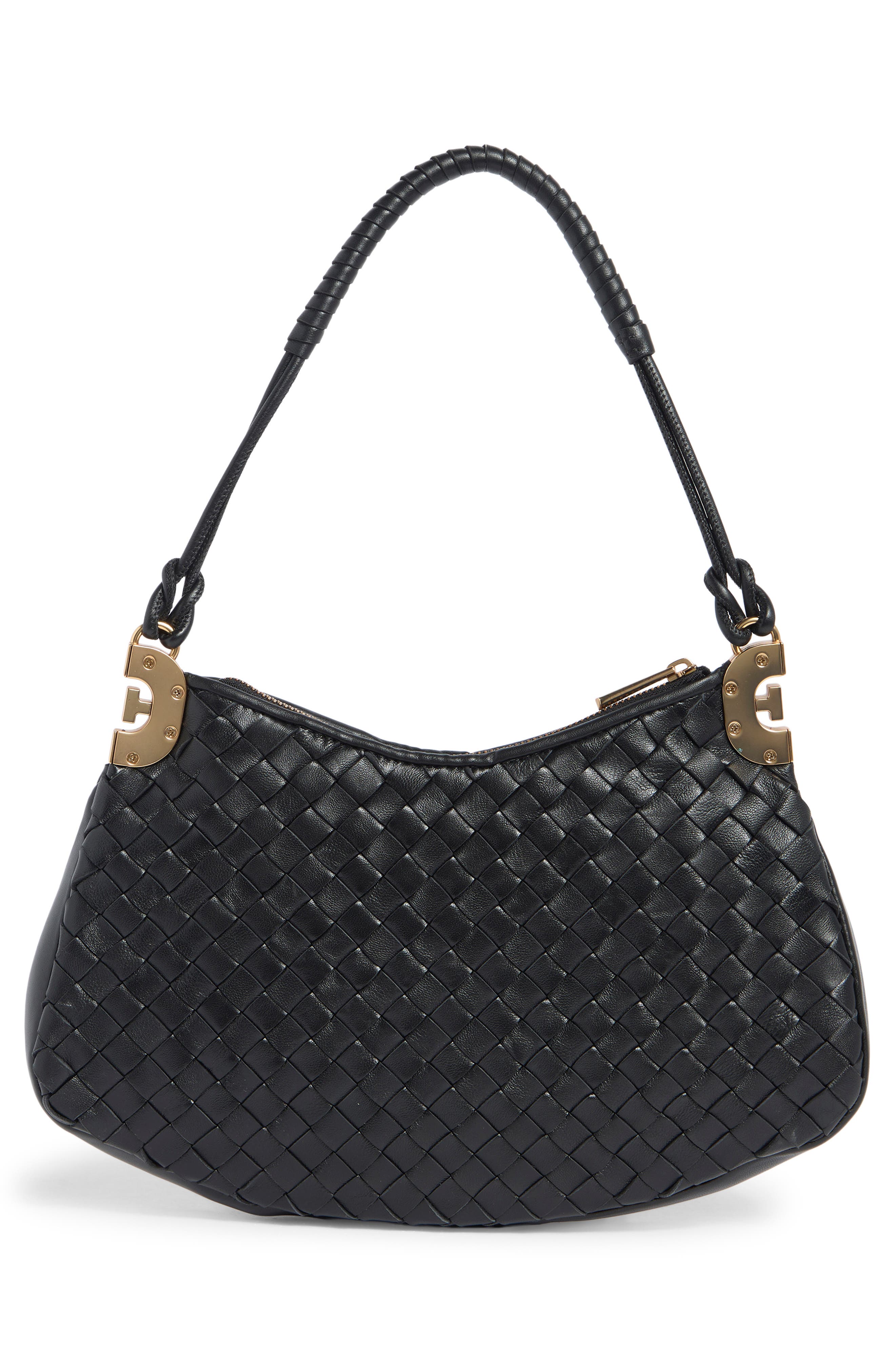 Sam Edelman Chrsty Woven Leather Shoulder Bag, Alternate, color, 
