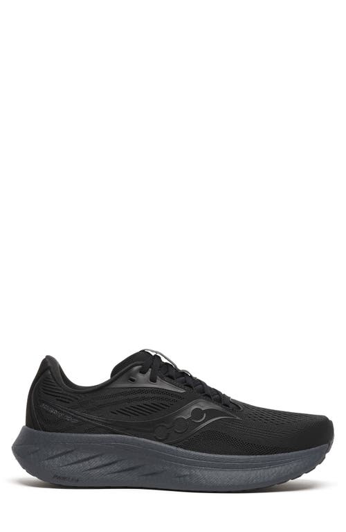 Saucony Ride 18 Running Shoe In Black/shadow