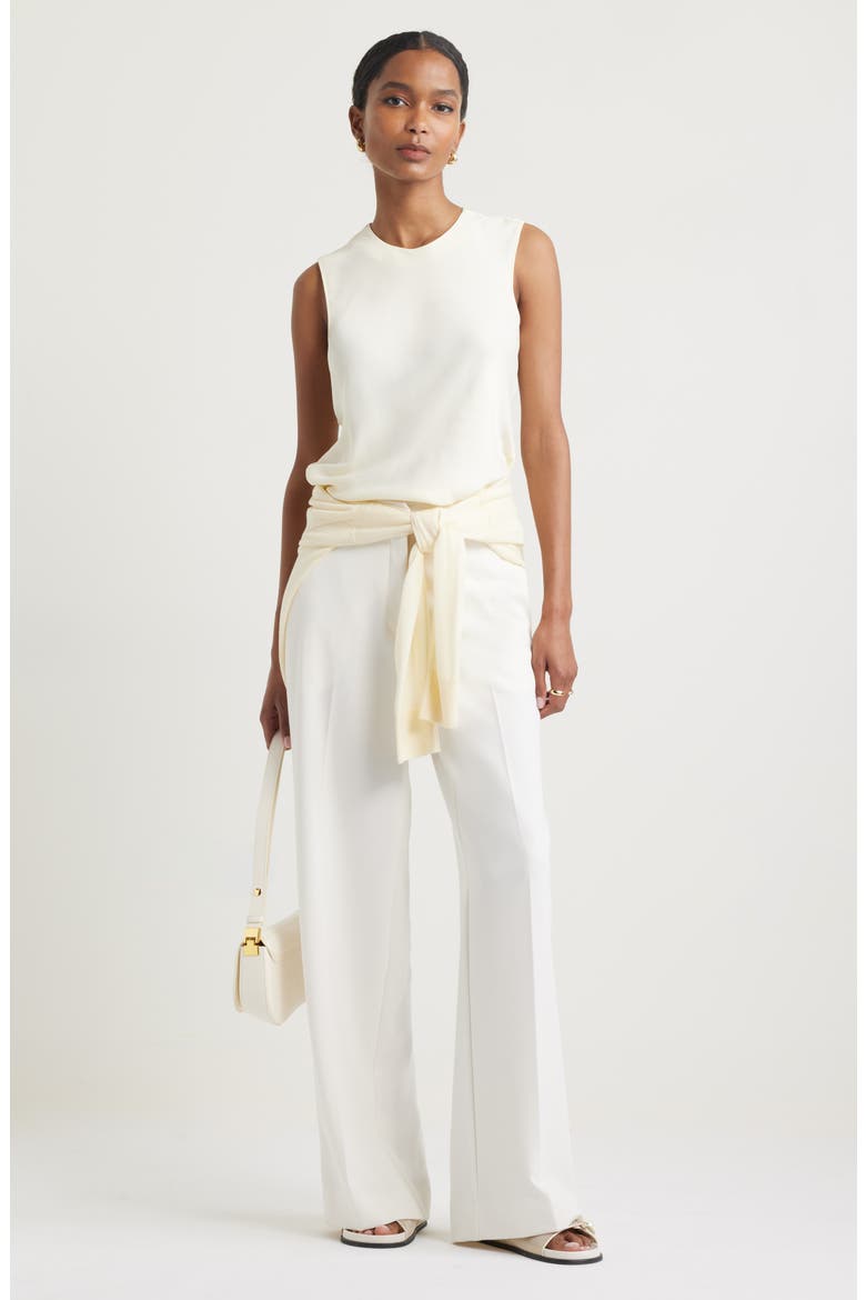 Sleeveless Satin Top, Alternate, color, YELLOW PALE