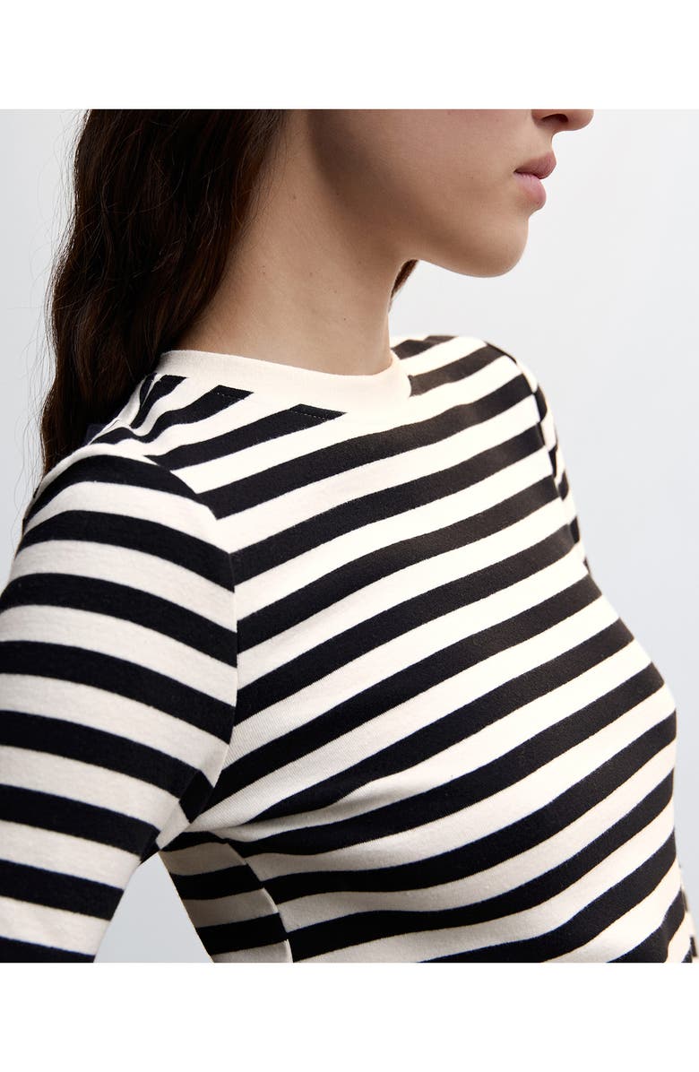 MANGO Stripe Crewneck Long Sleeve T-Shirt, Alternate, color,