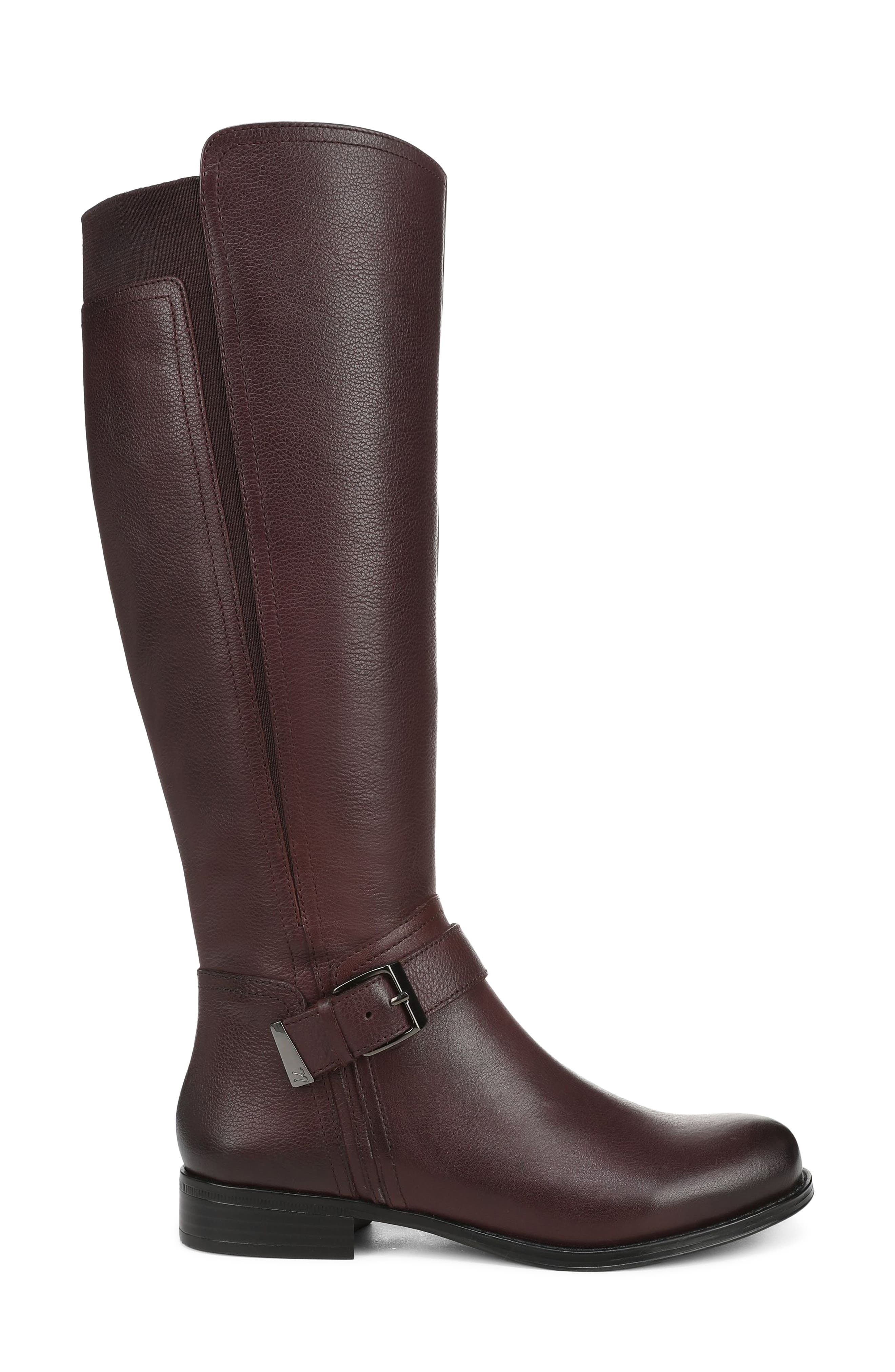Juno Leather Riding Boot, Alternate, color, MERLOT RED LEATHER