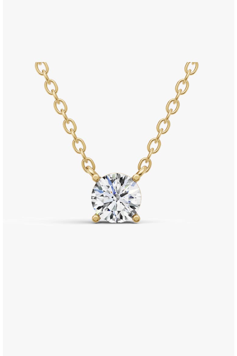 14K Gold 0.25 ct Lab Grown Round Sereia Shape Diamond Pendant, Main, color, Yellow Gold