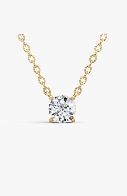 Sereia Official 14k Gold 0.5 Ct Lab Grown Round Sereia Shape Diamond Pendant In Yellow Gold