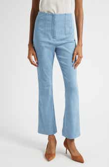 Veronica Beard Hawthorne Clean Waist Stretch Cotton Pants