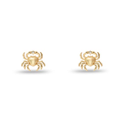 Cancer Zodiac Stud Earrings