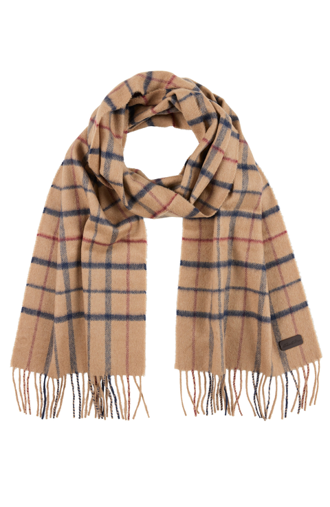 Camel Hair Plaid Scarf