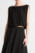 Vince Sleeveless Bubble Hem Top