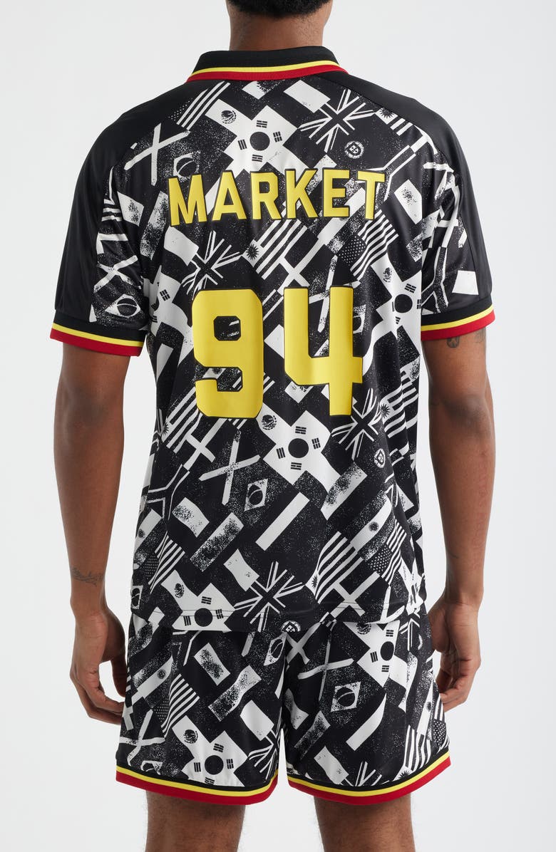 MARKET Flag Soccer Jersey, Alternate, color, Black/ White