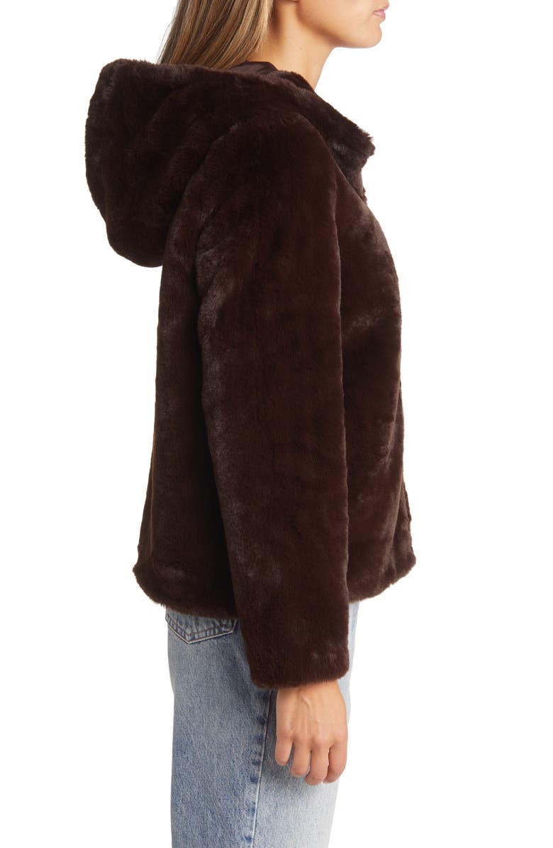 VERO MODA Sui Hooded Faux Fur Jacket, Alternate, color,
