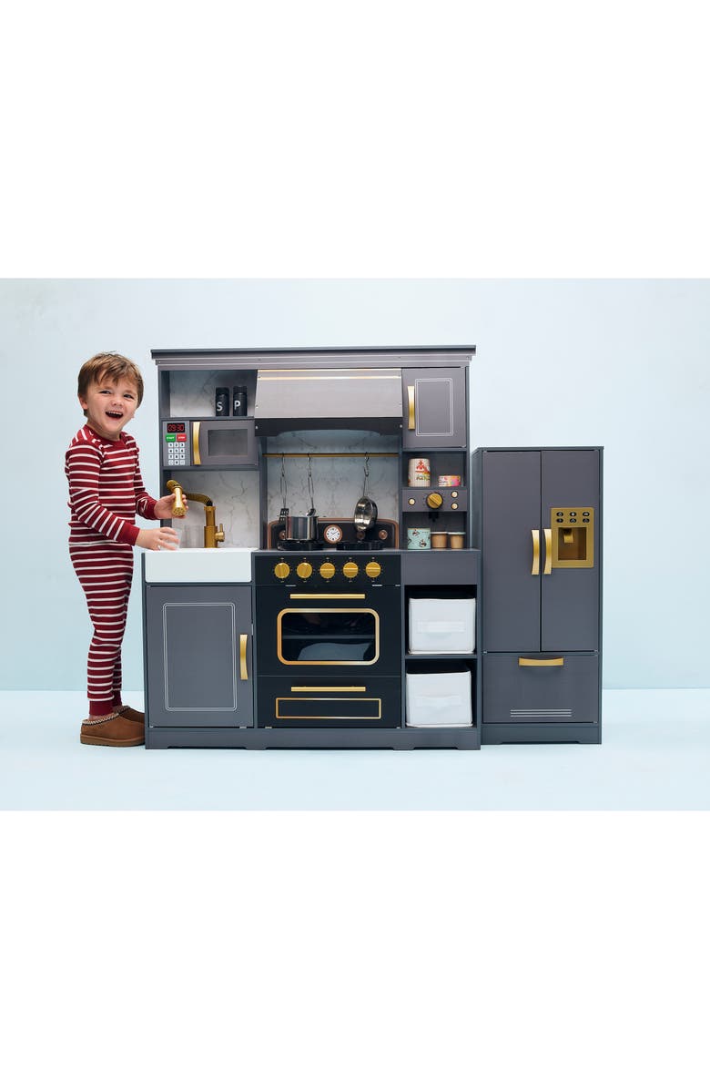 Petit Lem Kids' Scarlet Red Stripe Thermal Fitted Two-Piece Pajamas, Alternate, color, Red