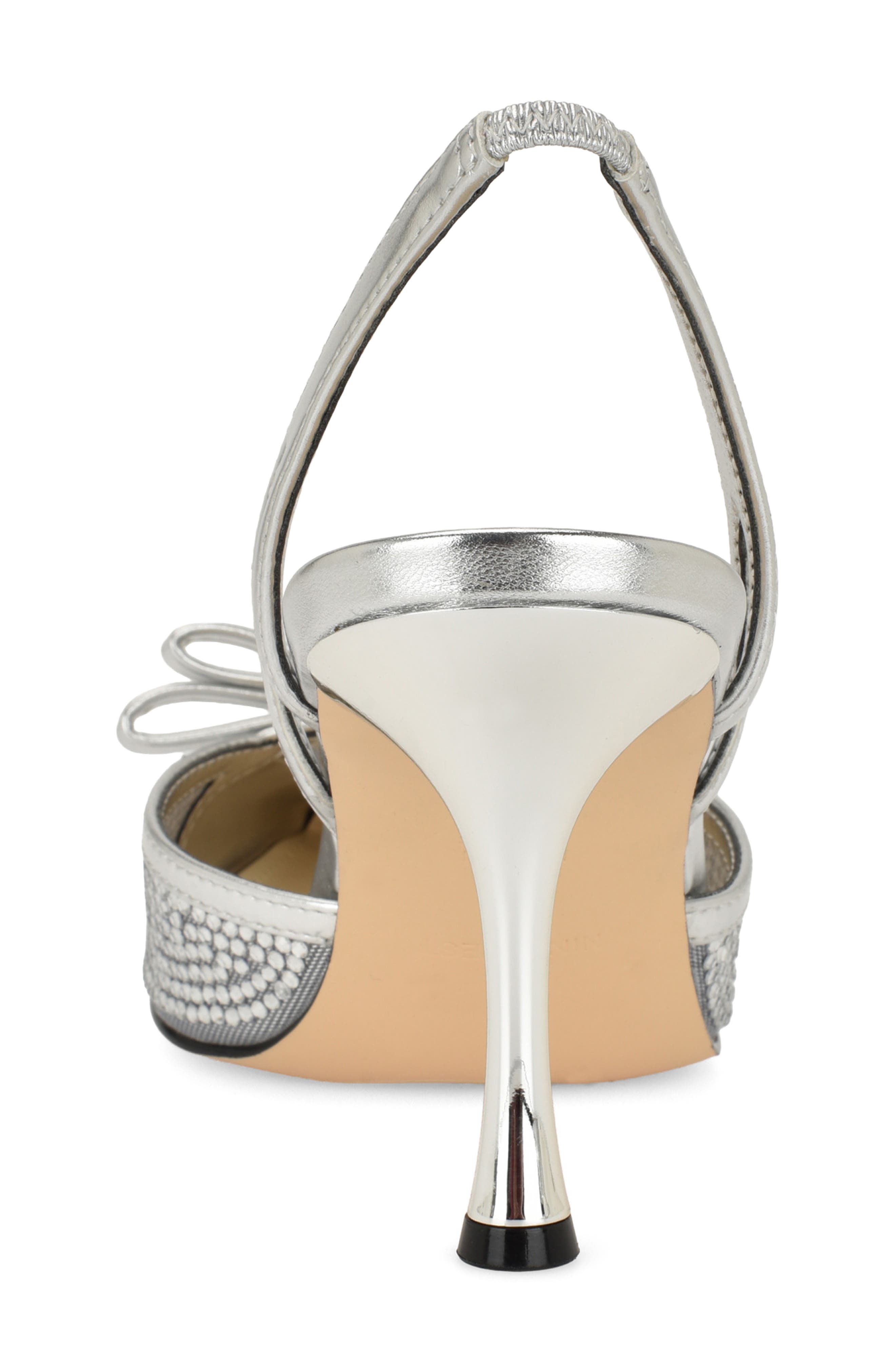 Padell Pointed Toe Slingback Pump, Alternate, color, SILVER