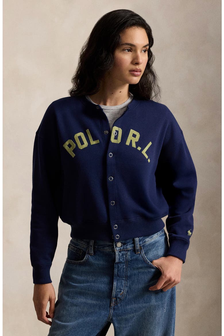 Cotton Blend Cardigan, Alternate, color, NEWPORT NAVY