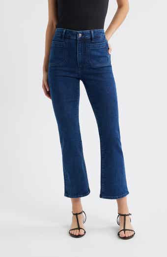 The Reboot Patch Pocket High Waist Ankle Bootcut Jeans