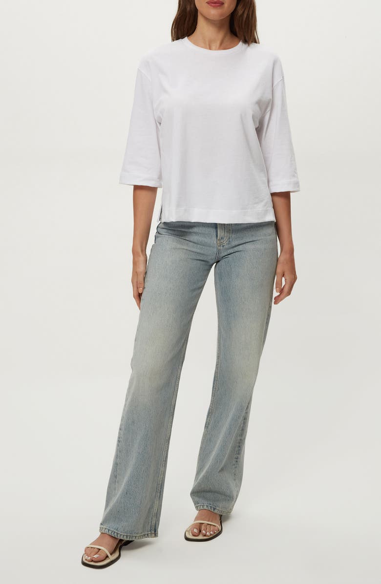 Michael Stars Sharona Straight Sleeve T-Shirt, Alternate, color, White