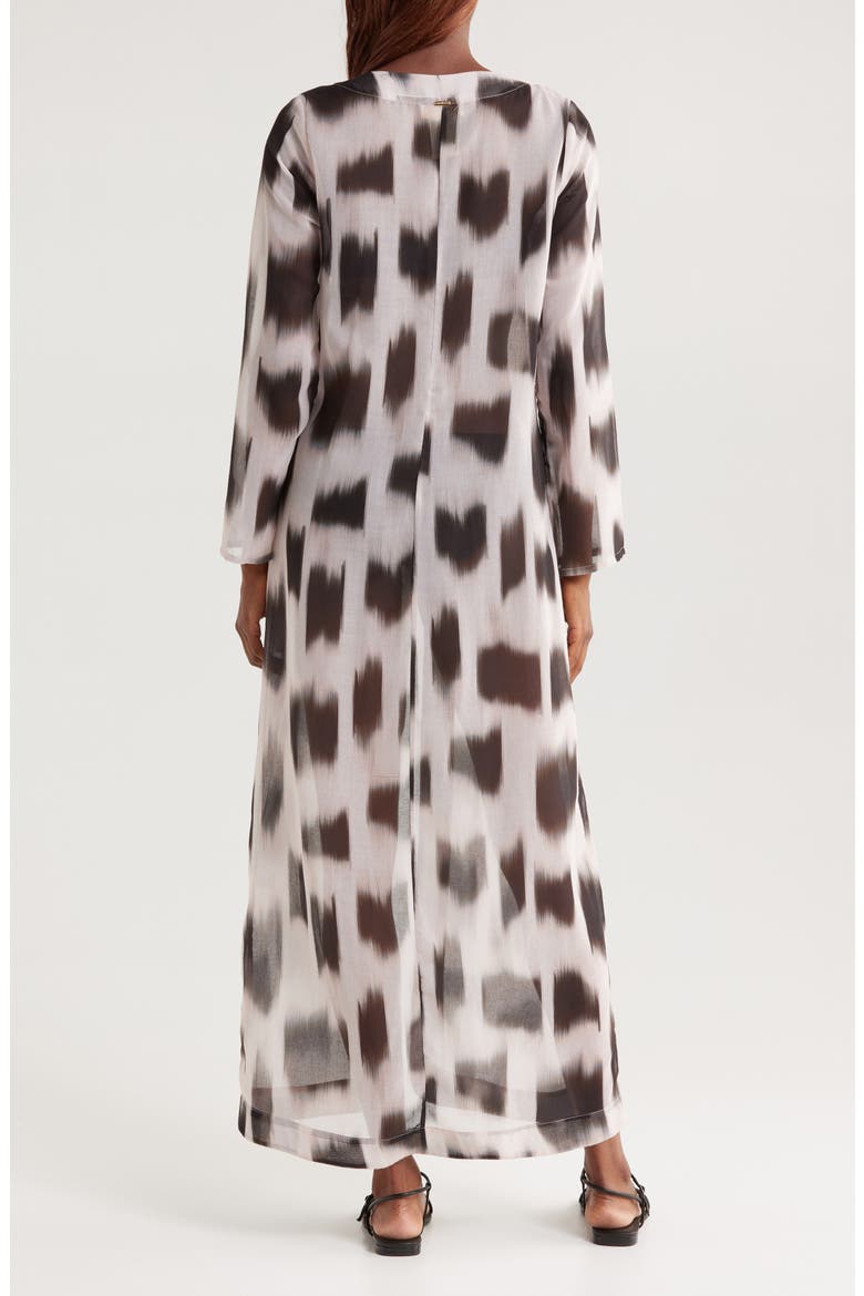 Madison Long Sleeve Cover-Up Maxi Dress, Alternate, color, ANIMAL RAW