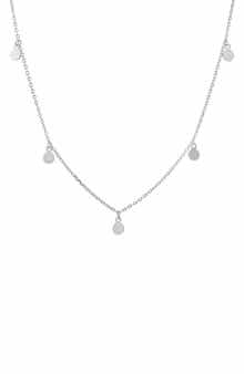 Queen Jewels Sterling Silver Dangle Fringe Station Necklace