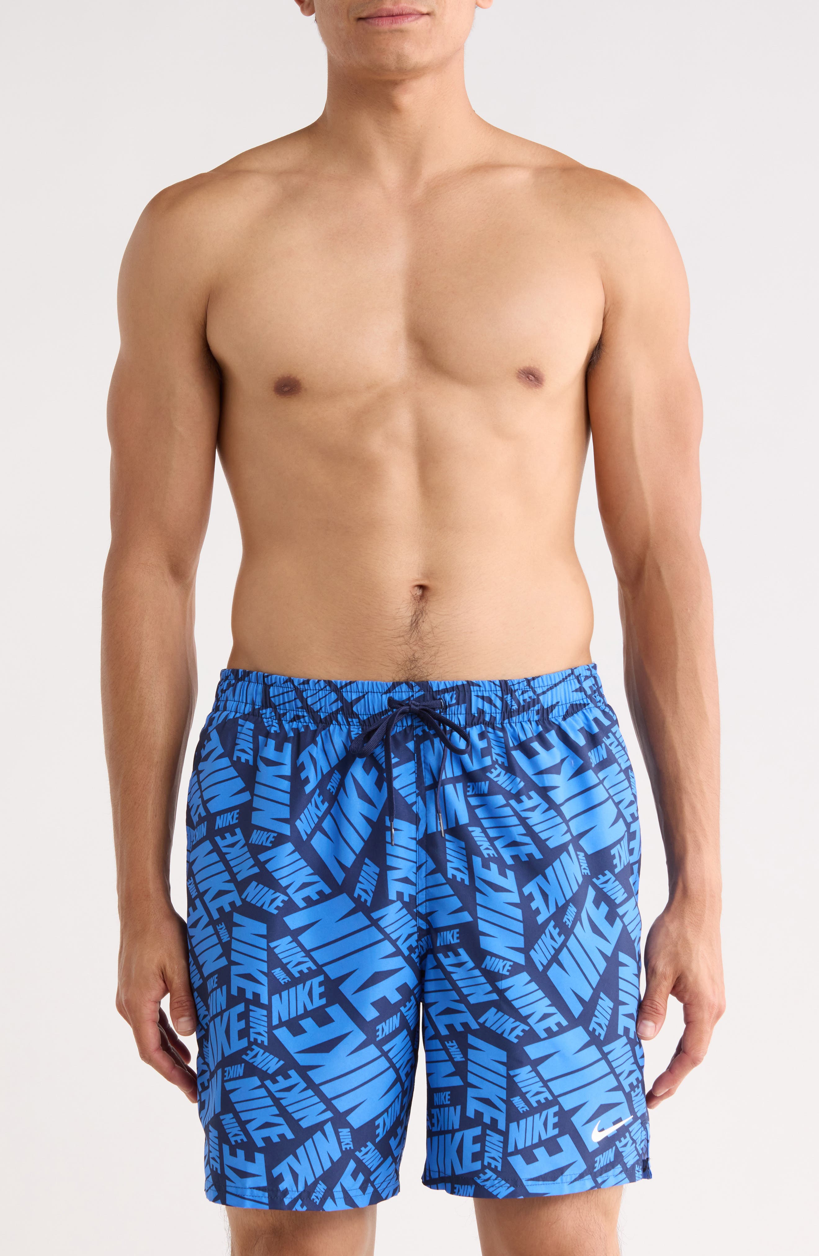 Tossed Black Swim Trunks