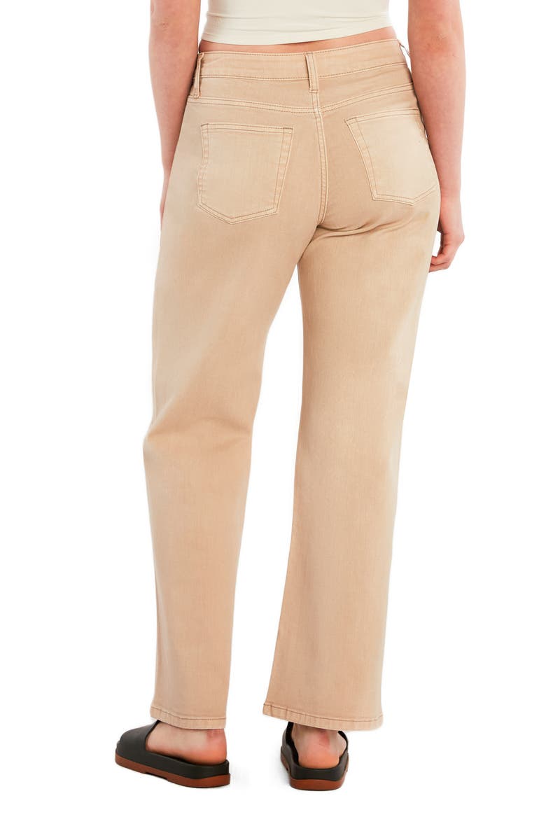 Clever Ripped High Waist Wide Leg Jeans, Alternate, color, TOFFEE LIGHT