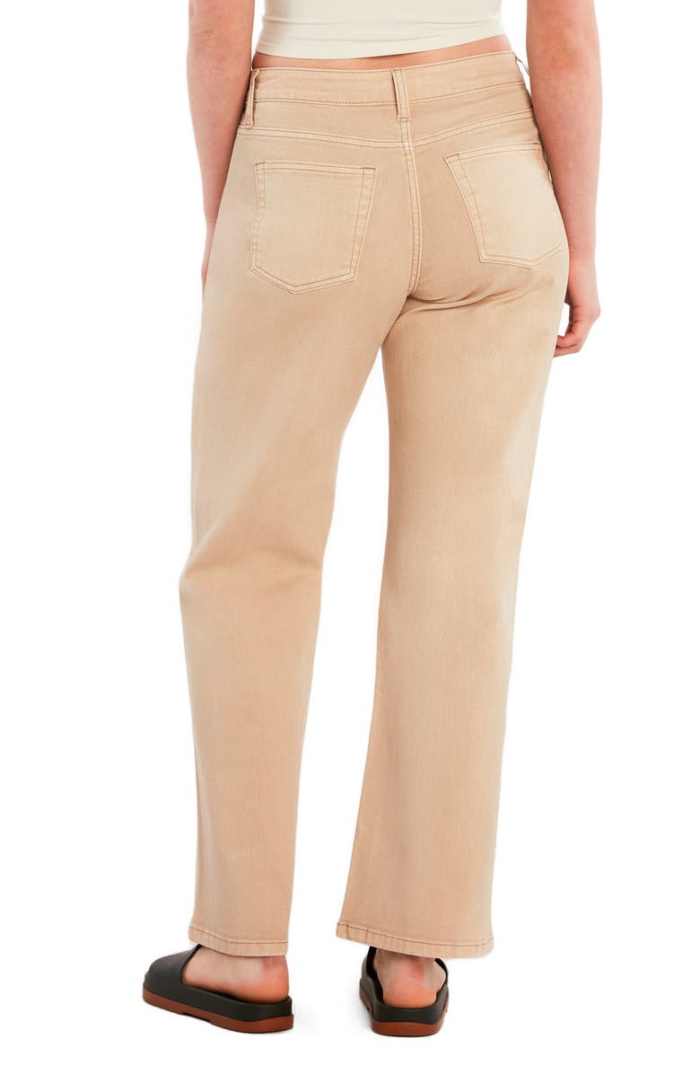 HINT OF BLU Clever Ripped High Waist Wide Leg Jeans, Alternate, color, Toffee Light