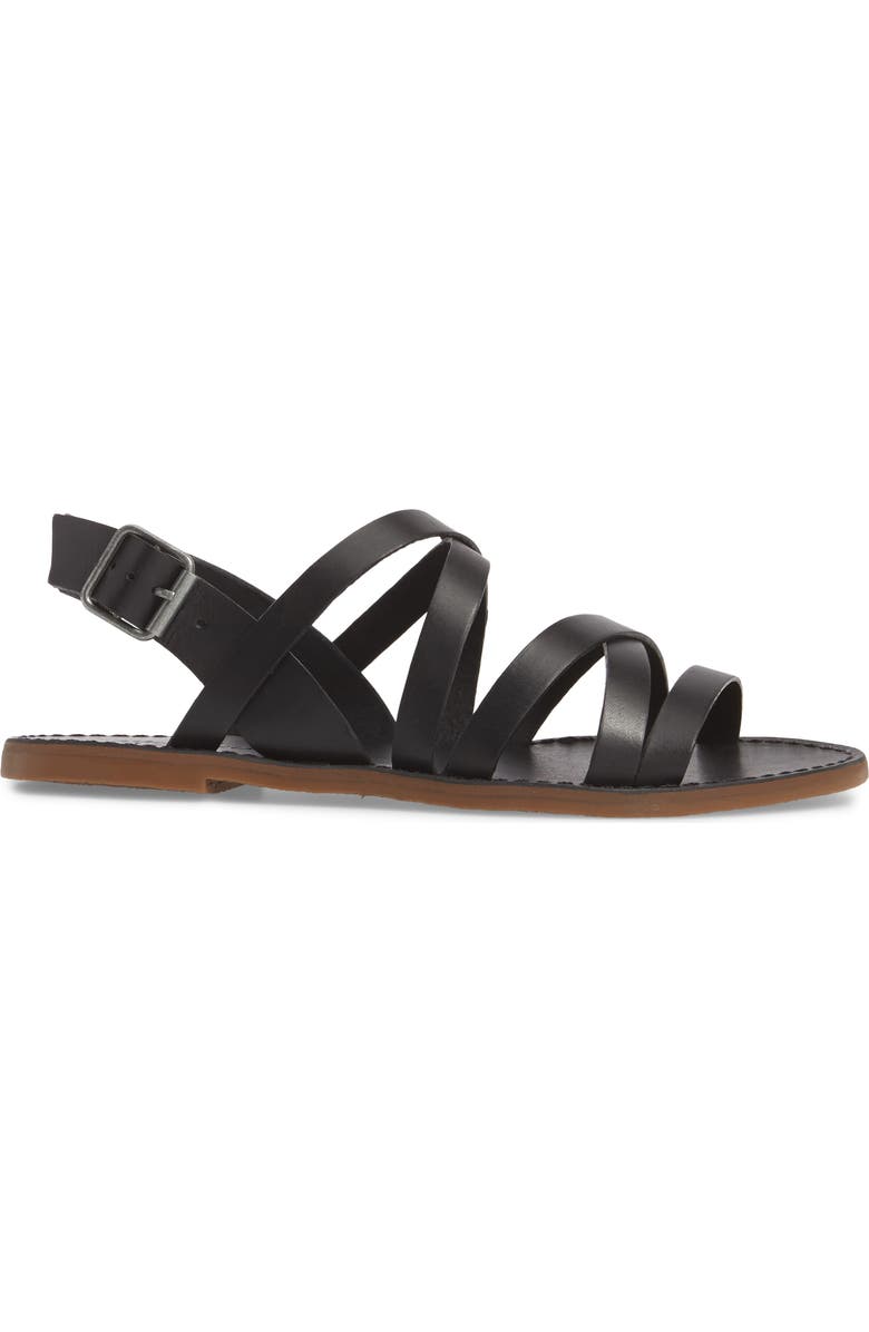 Madewell The Boardwalk Multistrap Sandal, Alternate, color,