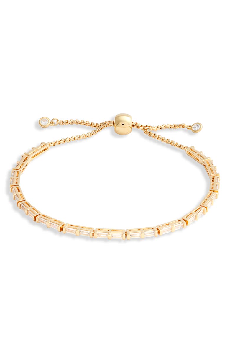 Nordstrom Cubic Zirconia Baguette Slider Bracelet, Main, color, 