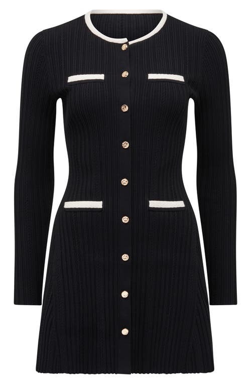 Ever New Brielle Long Sleeve Fit & Flare Minidress In Black