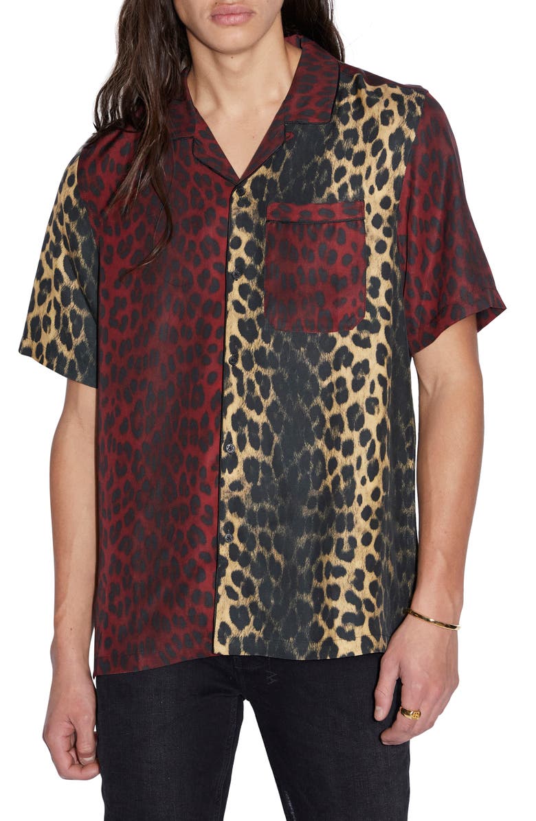 Ksubi Big Kat Two-Tone Resort Camp Shirt, Main, color,