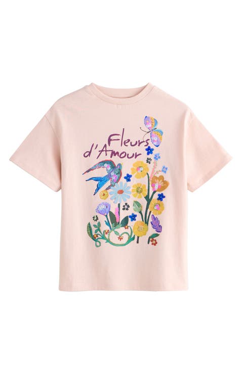 Kids' Sequin Floral T-Shirt (Little Kid & Big Kid)